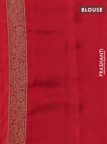 Chiniya silk saree mustard yellow and maroon with allover thread & zari woven buttas and woven border