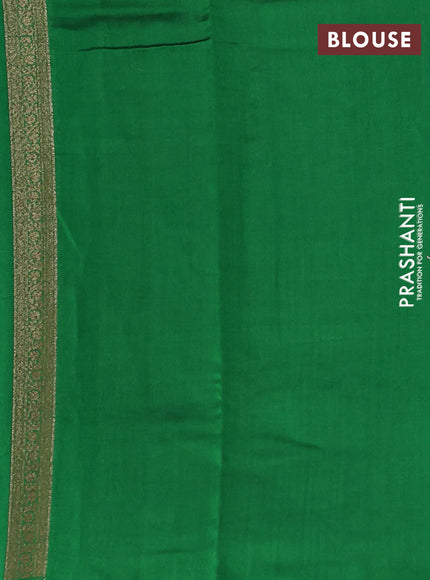 Chiniya silk saree deep wine and green with allover thread & zari woven buttas and woven border