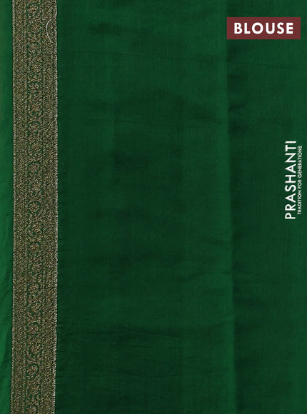 Chiniya silk saree maroon and green with allover thread & zari woven buttas and woven border