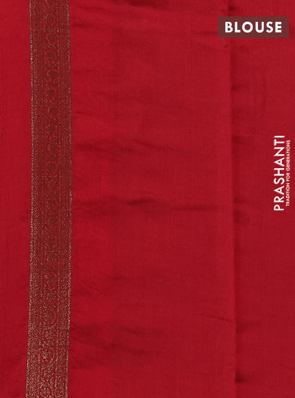 Chiniya silk saree peacock blue and maroon with allover thread & zari woven buttas and woven border