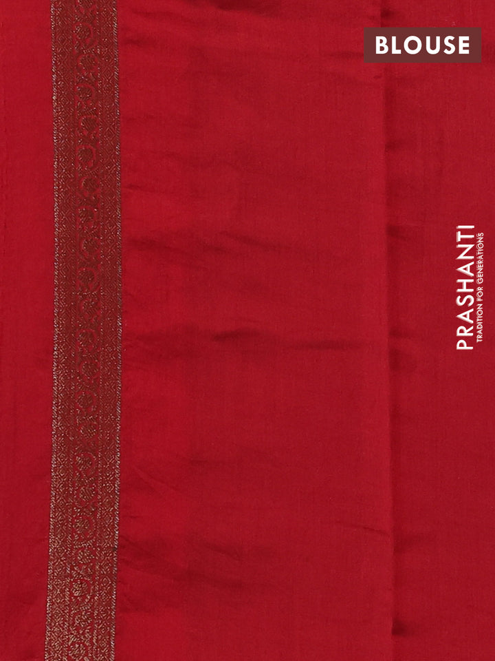 Chiniya silk saree peacock blue and maroon with allover thread & zari woven buttas and woven border