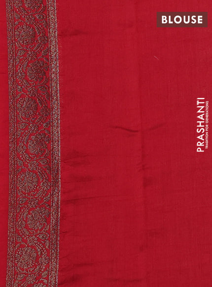 Chiniya silk saree peacock blue and maroon with allover thread & zari woven buttas and woven border