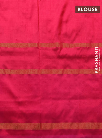 Pochampally silk saree mustard yellow and green pink with allover ikat woven buttas and rettapet zari ikat woven butta border