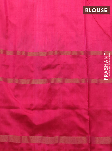 Pochampally silk saree off white and green pink with allover ikat woven buttas and rettapet zari ikat woven butta border