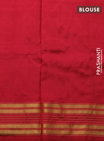Pochampally silk saree mustard yellow and maroon with allover ikat woven buttas and zari woven border