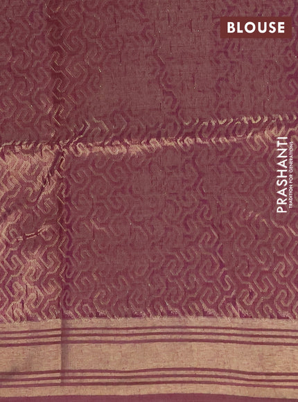 Jamdhani cotton saree lavender and purple with allover thread woven buttas and jamdhani pallu