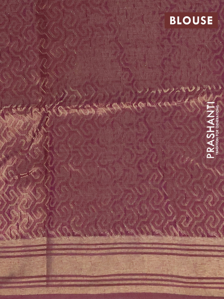 Jamdhani cotton saree lavender and purple with allover thread woven buttas and jamdhani pallu