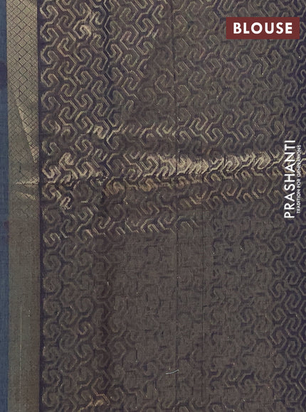 Jamdhani cotton saree green shade and navy blue with allover thread woven buttas and jamdhani pallu