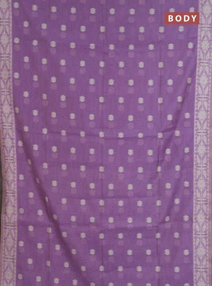 Jamdhani cotton saree lavender with allover thread woven buttas and jamdhani pallu