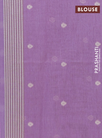 Jamdhani cotton saree lavender with allover thread woven buttas and jamdhani pallu