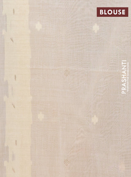 Jamdhani cotton saree cream with allover thread & zari woven buttas and jamdhani pallu