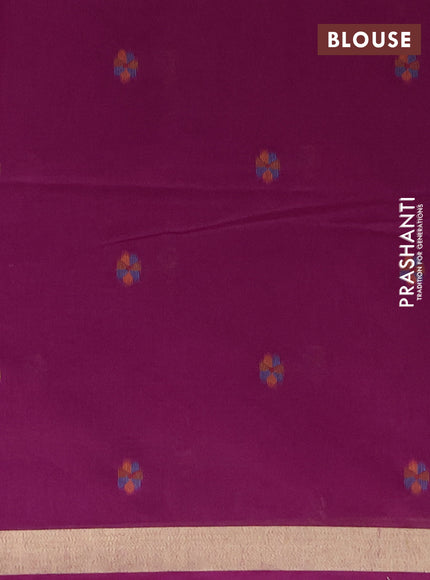 Jamdhani cotton saree purple with allover thread woven buttas and jamdhani pallu