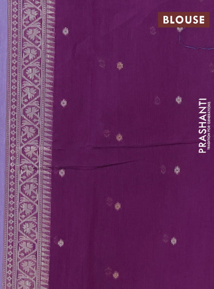 Jamdhani cotton saree lavender and purple with allover thread & zari woven buttas and jamdhani pallu