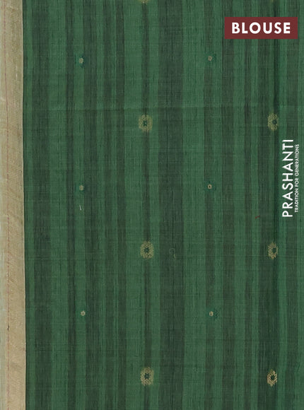 Jamdhani cotton saree pastel green and green with allover thread & zari woven buttas and jamdhani pallu