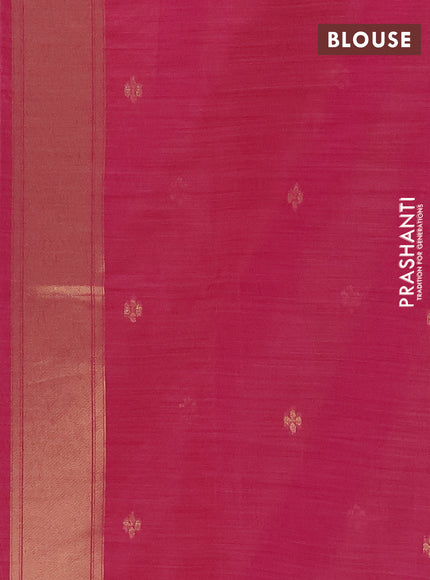 Jamdhani cotton saree peach pink and dark pink with allover thread & zari buttas and jamdhani pallu