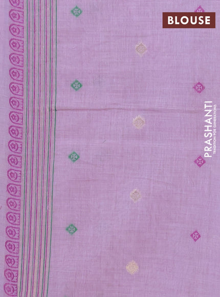 Jamdhani cotton saree lavender with allover thread & zari woven buttas and jamdhani pallu