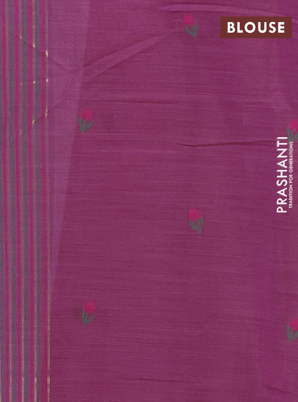 Jamdhani cotton saree lavender and purple with thread woven buttas and jamdhani pallu