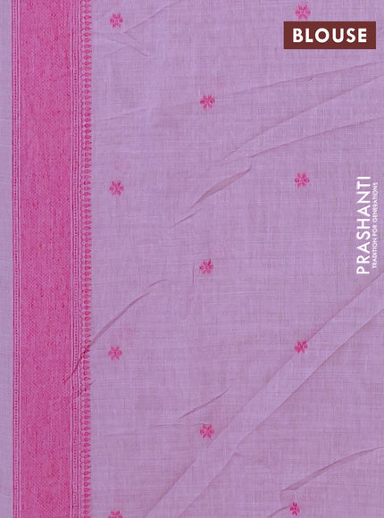 Jamdhani cotton saree lavender with allover thread woven buttas and jamdhani pallu