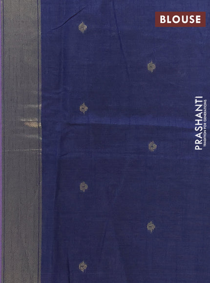 Jamdhani cotton saree lavender and blue with allover thread & zari woven buttas and jamdhani pallu
