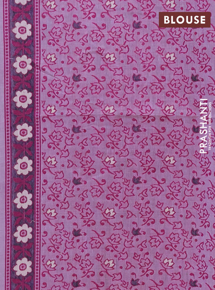Jamdhani cotton saree lavender and purple with allover thread woven buttas and jamdhani pallu
