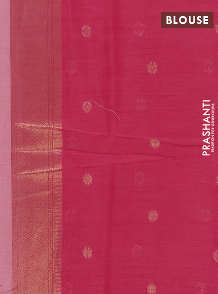 Jamdhani cotton saree preach shade and pink with allover thread & zari woven buttas and jamdhani pallu