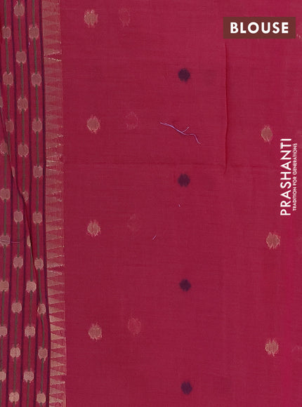 Jamdhani cotton saree lavender and pink with allover zari woven buttas and jamdhani pallu