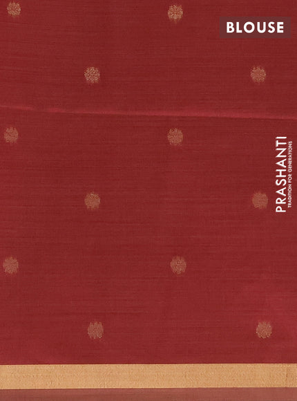 Jamdhani cotton saree pastel maroon and maroon with thread woven buttas and jamdhani pallu