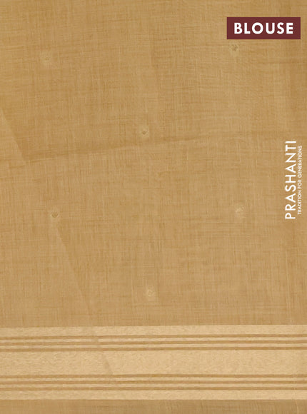 Jamdhani cotton saree sandal with allover thread & zari woven buttas and jamdhani pallu