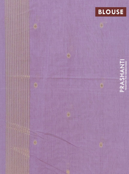 Jamdhani cotton saree lavender with allover thread & zari woven buttas and jamdhani pallu