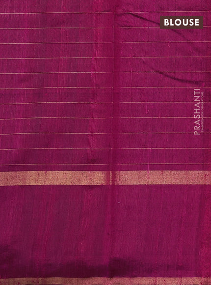 Pure dupion silk saree pink with allover zari checked pattern and rettapet zari woven butta border