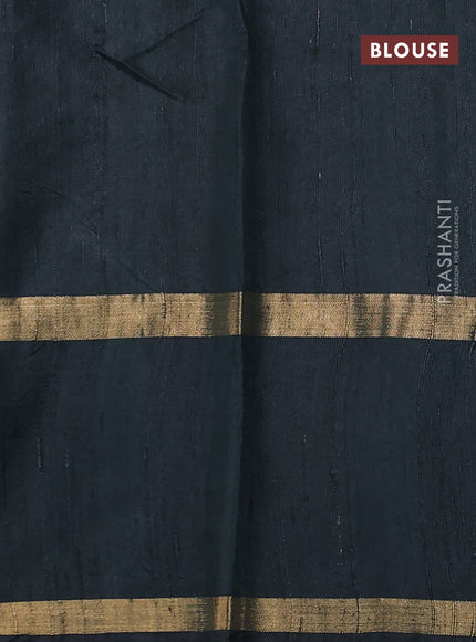 Pure dupion silk saree teal green and bottle green with zari woven buttas and rettapet zari woven butta border