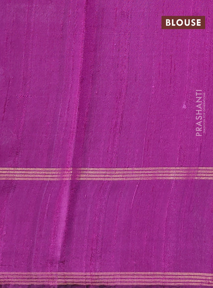 Pure dupion silk saree violet and purple with allover zari woven buttas and rettapet zari woven border