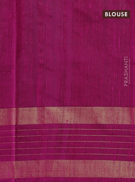 Pure dupion silk saree pink with allover zari stripe & buttas and rettapet zari woven border