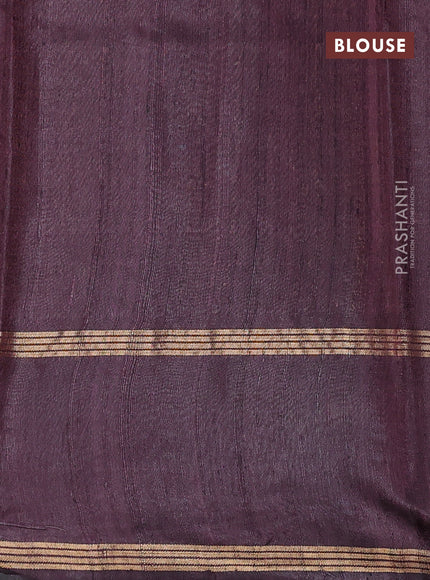 Pure dupion silk saree grey and coffee brown with allover zari woven buttas and rettapet zari woven border