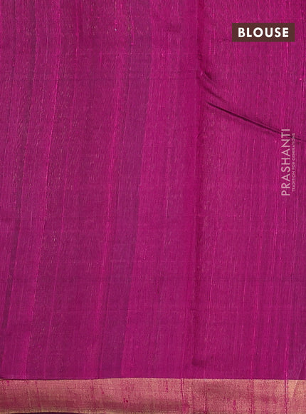 Pure dupion silk saree candy pink with thread & zari woven buttas and zari woven border