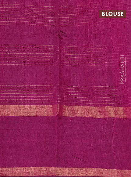 Pure dupion silk saree dark mustard and pink with allover zari checked pattern and rettapet zari woven butta border
