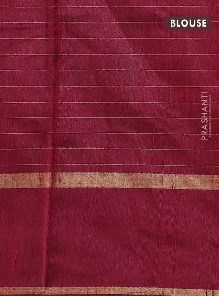 Pure dupion silk saree red with allover zari checked pattern and rettapet zari woven butta border