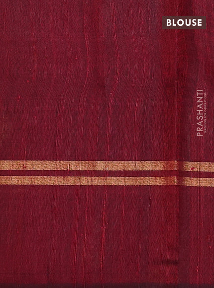 Pure dupion silk saree peacock green and red with plain body and temple design zari woven butta border