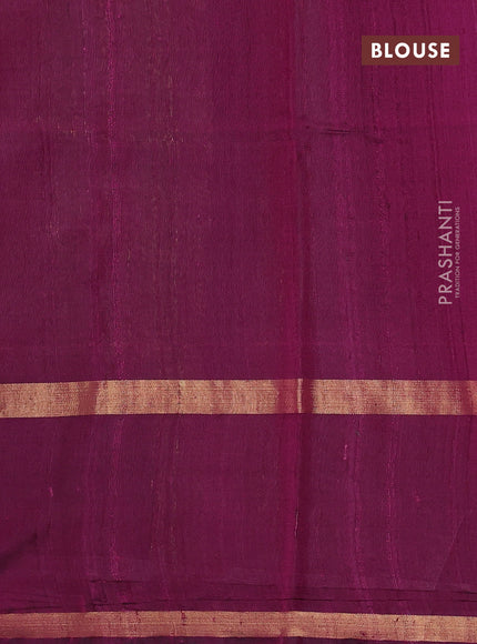 Pure dupion silk saree pastel pink and magenta pink with zari woven buttas and rettapet zari woven butta border