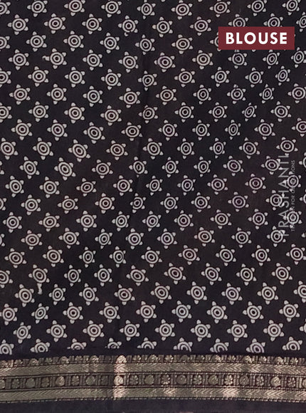 Muslin silk saree rustic maroon and black with allover pichwai prints and zari woven border