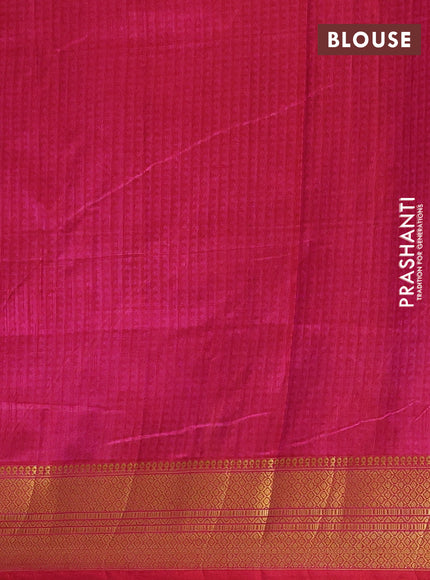 Semi tussar saree purple and pink with allover patola prints and zari woven border