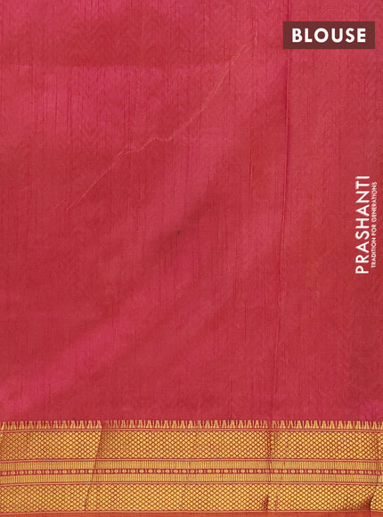 Semi tussar saree grey and orange with allover patola prints and zari woven border