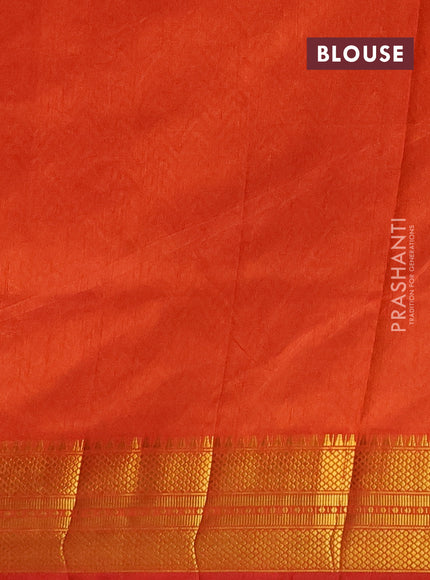 Semi tussar saree pink and orange with allover patola prints and zari woven border