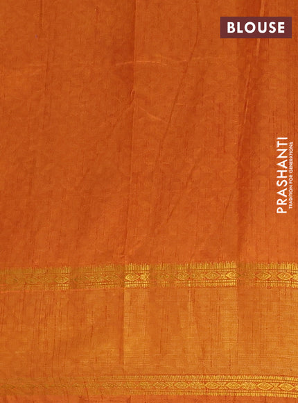 Semi tussar saree maroon and mustard yellow with allover patola prints and ikat zari woven border
