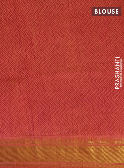 Semi tussar saree mustard yellow and maroon with allover warli prints and ikat zari woven border