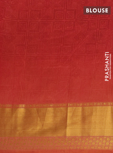 Semi tussar saree mustard yellow and rustic orange with allover leheriya style ikat weaves and ikat woven zari border