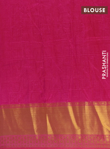 Semi tussar saree purple and pink with allover leheriya style ikat weaves and ikat woven zari border