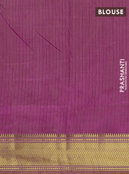 Semi tussar saree grey pink and orange with allover patola prints and zari woven border