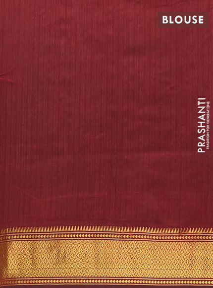 Semi tussar saree black and deep maroon with allover ikat prints and zari woven border