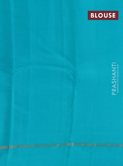 Kanchipuram silk saree wine shade and teal green with zari woven buttas and zari woven simple border